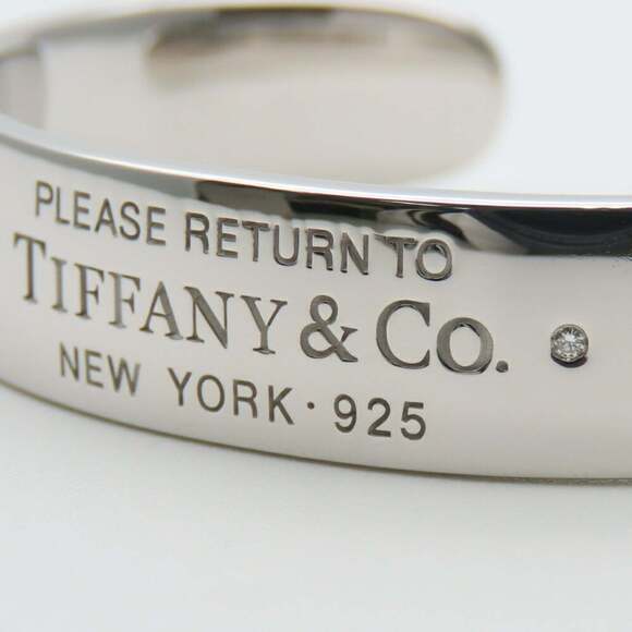 TIFFANY Authentic Silver Diamond Charm Bracelet